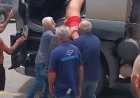 Caminhoneiro bêbado causa destruição e é retirado à força do volante
