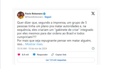 Flavio Bolsonaro Critica Operação da PF que Prendeu Grupo Acusado de Planejar Assassinatos